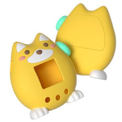 Protective Silicone Cartoon Sleeve for Tamagotchi Paradise Full Protection Anti-Scratch Shockproof Bumps-Resistant Dust-Proof Soft and Durable Cover Case Including Keycaps (Yellow)