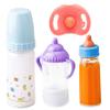 4 Pieces/Set Doll Baby Bottle with Pacifier Toy Doll Feeding Set Baby Bottle Accessories Girl Bottles view 1