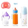 4 Pieces/Set Doll Baby Bottle with Pacifier Toy Doll Feeding Set Baby Bottle Accessories Girl Bottles view 4