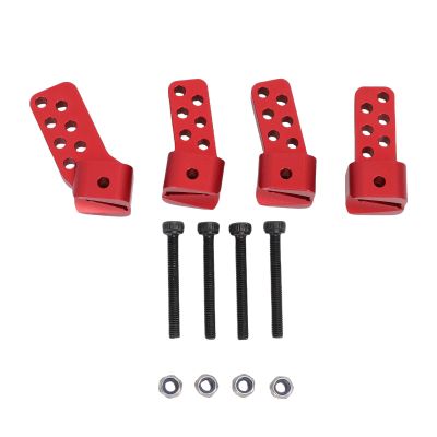 RiToEasysports RC Parts, 4Pcs RC Link Mounts SCX10 II AR44 Rear Axle Upgrade Aluminum Alloy CNC Machined with Multiple Angles Anti Squatc for Axial SCX10 II (red)
