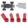 RiToEasysports RC Parts, 4Pcs RC Link Mounts SCX10 II AR44 Rear Axle Upgrade Aluminum Alloy CNC Machined with Multiple Angles Anti Squatc for Axial SCX10 II (red) view 2