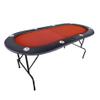 ROCKRAIN 73" Foldable Poker Table with Cup Holders: Professional Oval Game Table for Home Poker Nights - 8 Player Felt Surface & Padded Rails for Adult Game Room & Parties view 1