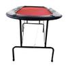 ROCKRAIN 73" Foldable Poker Table with Cup Holders: Professional Oval Game Table for Home Poker Nights - 8 Player Felt Surface & Padded Rails for Adult Game Room & Parties view 2