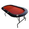 ROCKRAIN 73" Foldable Poker Table with Cup Holders: Professional Oval Game Table for Home Poker Nights - 8 Player Felt Surface & Padded Rails for Adult Game Room & Parties view 4