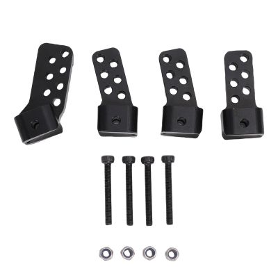RiToEasysports RC Parts, 4Pcs RC Link Mounts SCX10 II AR44 Rear Axle Upgrade Aluminum Alloy CNC Machined with Multiple Angles Anti Squatc for Axial SCX10 II (Black)