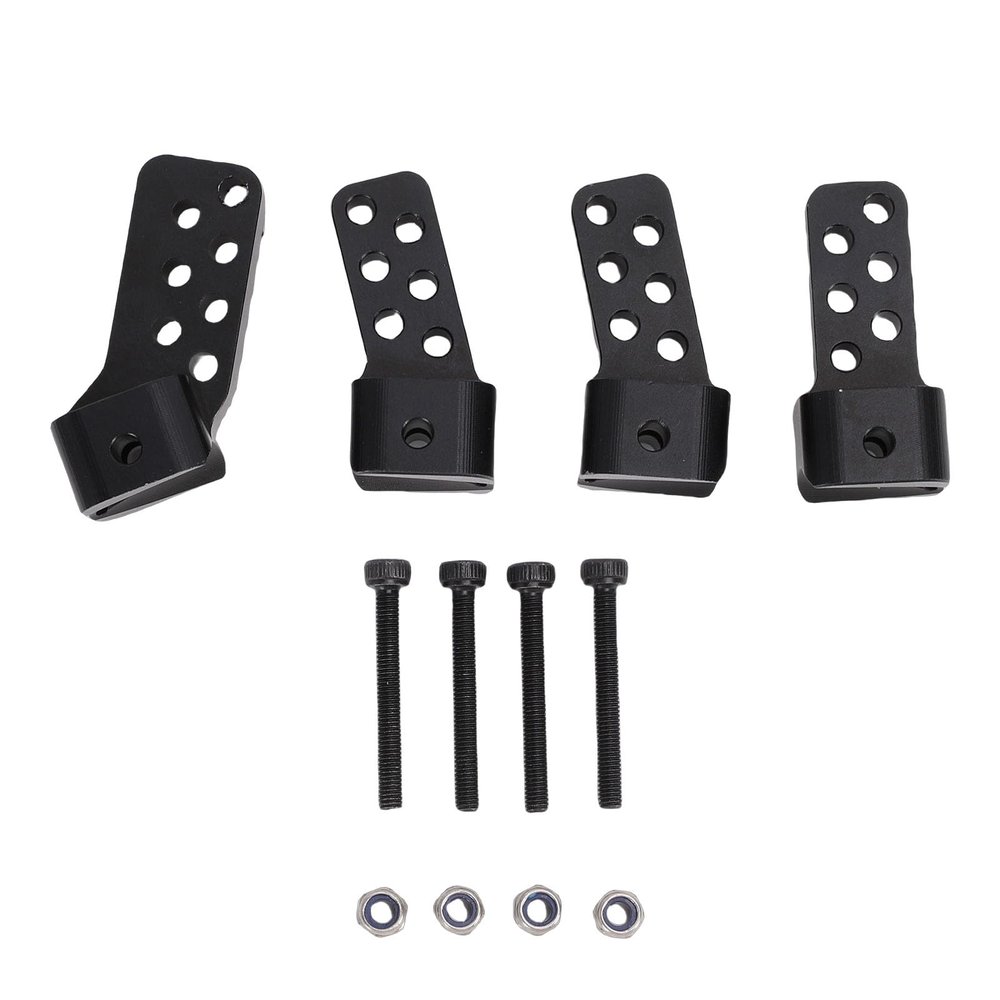 RiToEasysports RC Parts, 4Pcs RC Link Mounts SCX10 II AR44 Rear Axle Upgrade Aluminum Alloy CNC Machined with Multiple Angles Anti Squatc for Axial SCX10 II (Black)