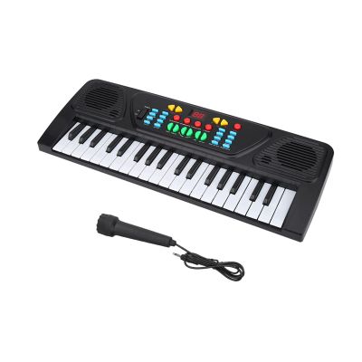 Badafaci 37 Keys Electronic Keyboard, Musical Education Toy for Kids Beginners with Microphone, Portable and Durable for Children Music Learning