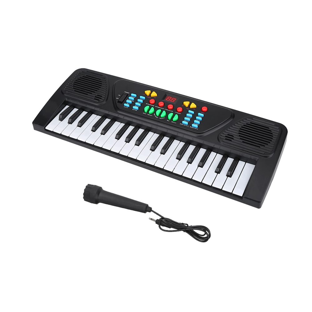 Badafaci 37 Keys Electronic Keyboard, Musical Education Toy for Kids Beginners with Microphone, Portable and Durable for Children Music Learning