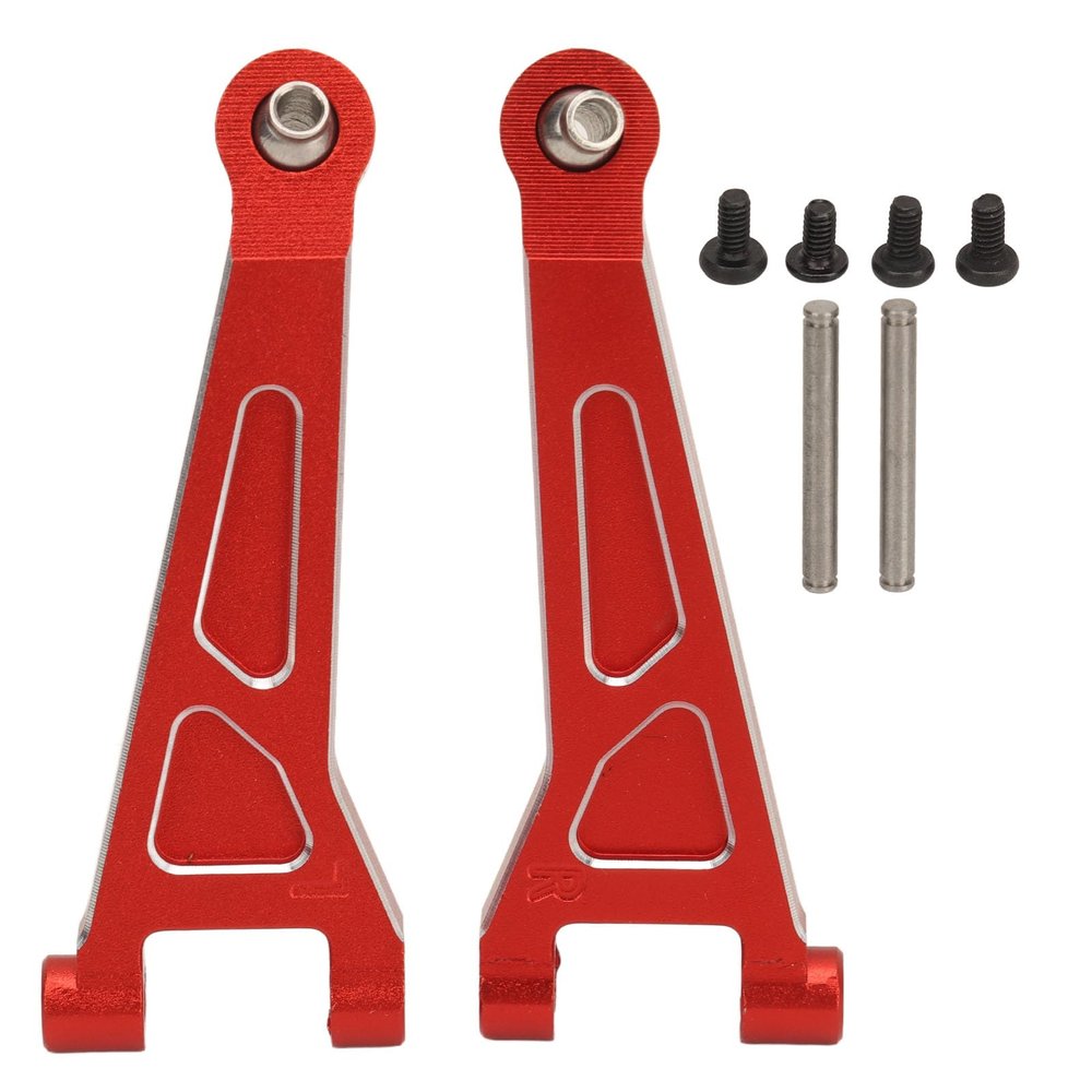 1 Pair RC Car Upper Suspension Arm Aluminum Alloy, RC Car Front Upper Arm for MJX 1/14 14210, Enhanced Stability and Durability, Compatible with MJX 14209 RC Cars, Includes 2 Arms (Red)