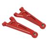 1 Pair RC Car Upper Suspension Arm Aluminum Alloy, RC Car Front Upper Arm for MJX 1/14 14210, Enhanced Stability and Durability, Compatible with MJX 14209 RC Cars, Includes 2 Arms (Red) view 2