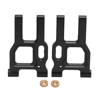 2Pcs Front Swing Arm for LC Racing PTG - 2 1/10 RC Car, Aluminum Alloy RC Front Swing Arm Upgrade, Lightweight Durable Remote Control Car Accessories with Smooth Running Performanc (Black)