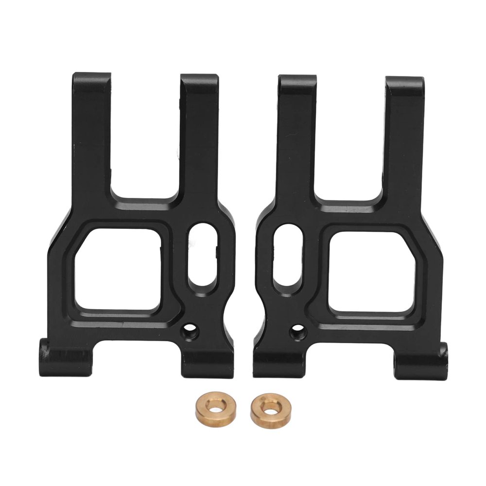 2Pcs Front Swing Arm for LC Racing PTG - 2 1/10 RC Car, Aluminum Alloy RC Front Swing Arm Upgrade, Lightweight Durable Remote Control Car Accessories with Smooth Running Performanc (Black)