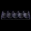 KESYOO Transparent Storage Box for Poker Chips 100 Pcs Acrylic Organizer 5 Compartments for Games Visible and Durable Case for Chips view 3