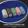 KESYOO Transparent Storage Box for Poker Chips 100 Pcs Acrylic Organizer 5 Compartments for Games Visible and Durable Case for Chips view 4