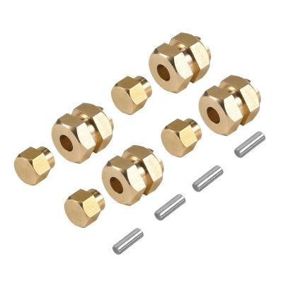 4Pcs Brass for TRX4M Hub Extenders 7MM Wheel Hex Adapter 1/18 RC Crawler for Defender Chassis confident