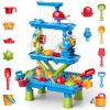 WATUDOU 4-Tier Sand and Water Table for Toddlers 18M+, Outdoor Splash Water Play Activity Set for Kids Ages 2 3 4 5 6 7 Years, Summer Beach & Poolside Sensory Toys for Boys Girls 18M+ view 3