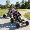 HONEY JOY Pedal Go Kart, 4 Wheeler Toddler Ride On Pedal Car Toy, Forward/Backward, Ergonomic Seat, Handbrake, Steering Wheel, Outdoor Off-Road Racing Go Cart for Kids Boys Girls Gift (Army Green) view 2