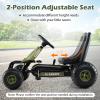 HONEY JOY Pedal Go Kart, 4 Wheeler Toddler Ride On Pedal Car Toy, Forward/Backward, Ergonomic Seat, Handbrake, Steering Wheel, Outdoor Off-Road Racing Go Cart for Kids Boys Girls Gift (Army Green) view 4