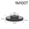 1 Mod 100Teeth Steel Pinion Gear 1M100T Motor Spur Gear Bore 10mm Outer Dia 102mm view 2