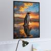 Penguins in the Desert Wooden Jigsaw 500 Pieces for Adults, Surreal Lake Reflection Wildlife Artwork, Challenging Family Activity, Finished Size 20.5x15 in, Creative Gift and Wall Art view 2