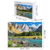 Penguins in the Desert Wooden Jigsaw 500 Pieces for Adults, Surreal Lake Reflection Wildlife Artwork, Challenging Family Activity, Finished Size 20.5x15 in, Creative Gift and Wall Art view 4