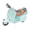 ZJchao Electric Doll Scooter with Music Lights Rotating Doll Scooter Vehicles Toy Desktop Ornament for Kids Playroom Decor ABS Plastic Mini (Blue) view 3
