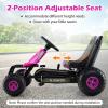 HONEY JOY Pedal Go Kart, 4 Wheeler Toddler Ride On Pedal Car Toy, Forward/Backward, Ergonomic Seat, Handbrake, Steering Wheel, Outdoor Off-Road Racing Go Cart for Kids Boys Girls Gift (Pink) view 4