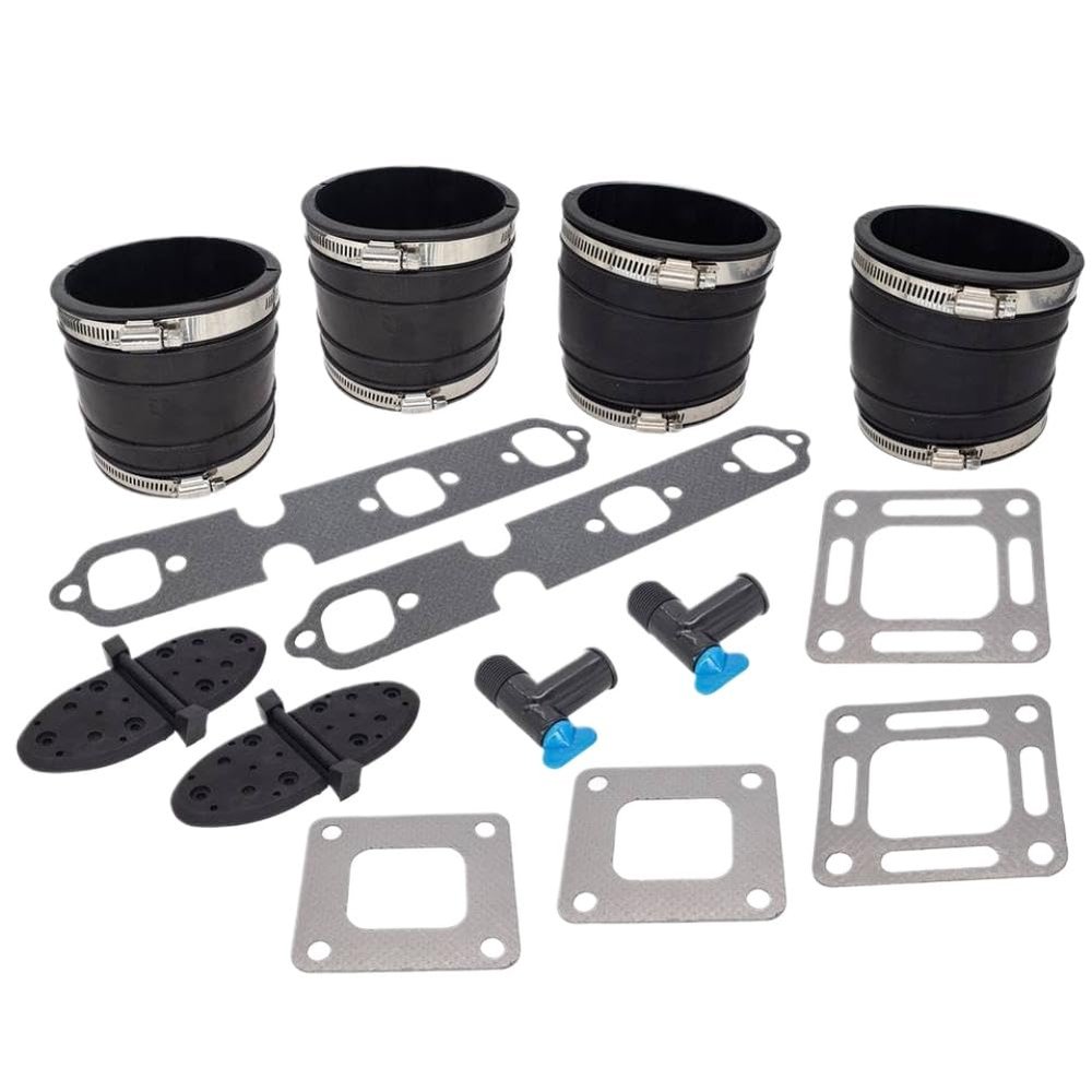 HAOCNC 4 Inch Wet Joint Exhaust Bellows Kit 32-44348001 27-863724 Compatible with V6 175-205