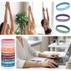 Xaajooio 200 Pcs Motivational Silicone Wristbands, Colorful Inspirational Quote Rubber Bracelets Bulk with Positive Affirmations, for Team Building Office Gifts Party Favors Mental view 3