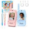 Video Walkie Talkies Toys for Kids Ages 3-12  Rechargeable USB Two-Way Radios with Camera, 2 Packs Handheld Intercom for Indoor Outdoor Family Games, Camping, Hiking & Birthday Gifts (Blue & Pink) view 1