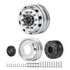 RC Repairs Spare Parts For Tamiya 1/14 Aluminum Alloy Front Wheels Rims Unpowered Hubs RC Car Truck Drag Head Tractor Tires Upgrade Parts(1PCS) view 2