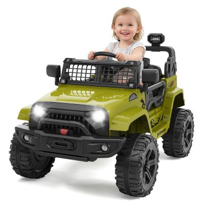 12V Kids Ride-on Truck with Parent Remote | 3-Speed Electric Vehicle with Bluetooth Music & LED Lights | Spring Suspension | Ideal Children's Gift