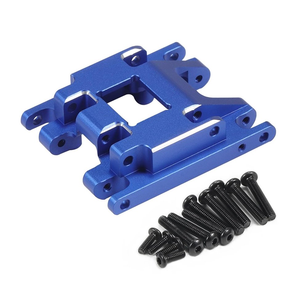 Aliuminum Alloy Gearbox Housing Transmission Set 11T Pinion Skid Plate 1/18 RC Crawler for TRX4M for Defender confident(Blue Skid Plate)