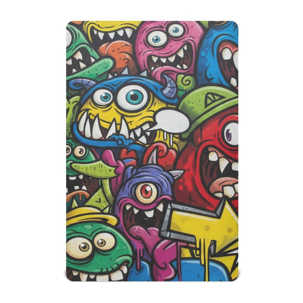 senya Baby Crib Sheets for Boys Girls Hip Hop Cool Monster Fitted Crib Sheet, Fits Standard Bed and Toddler Mattress-M
