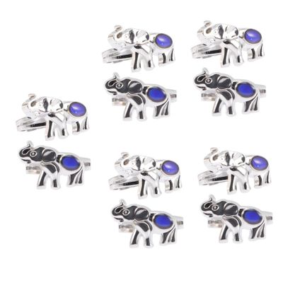 MUSM Cartoon Elephant Mood Rings Thermochromic Color Changing Finger Rings Fun Party Favors Open Hand Design for Festivals