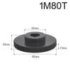 1 Mod 80Teeth Steel Pinion Gear 1M80T Motor Spur Gear Bore 14mm with Keyway 5x2.3mm Outer Dia 82mm view 2