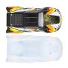 1/16 RC Car Body Shell for SCY 16101PRO, PVC Orange Car Spare Parts, Direct Replacement Assembly Accessory with Stylish Details, Durable PVC Material for SCY 1/16 RC Cars view 2