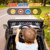 12V Ride on TruckKids Electric Car with Parent Remote Control| Features 3 Speeds Up to 6MPH, 2 * 550w Moto, Safty BeltSpring Suspension, LED Lights, Music for Children Aged 2-8 Years(White) view 2