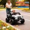 12V Ride on TruckKids Electric Car with Parent Remote Control| Features 3 Speeds Up to 6MPH, 2 * 550w Moto, Safty BeltSpring Suspension, LED Lights, Music for Children Aged 2-8 Years(White) view 4