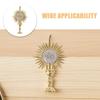 Abaodam 10Pcs Gold Communion Cake Toppers Religious Party Supplies Baptism Cupcake Picks Christian Christening Decorations for Holy Communion and Confirmation Celebrations view 3
