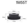 1 Mod 55Teeth Steel Pinion Gear 1M55T Motor Spur Gear Bore 8mm Outer Dia 57mm view 2