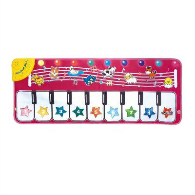 Interactive Music Playmat for Toddlers, Piano Dance Mat with 10 Keys & 8 Instrument Sounds, Record & Playback Function, Foldable Educational Toy for Kids Ages 3+ (Multiple Sizes)