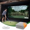 Aerixtron Gray Fireproof Golf Simulator Impact Screen, 3D Air Mesh Impact Screen for Golfs Training Indoor/Outdoor, HD Golf Hitting Screens for Home Practice with Grommet Holes & Bungee Cords view 1