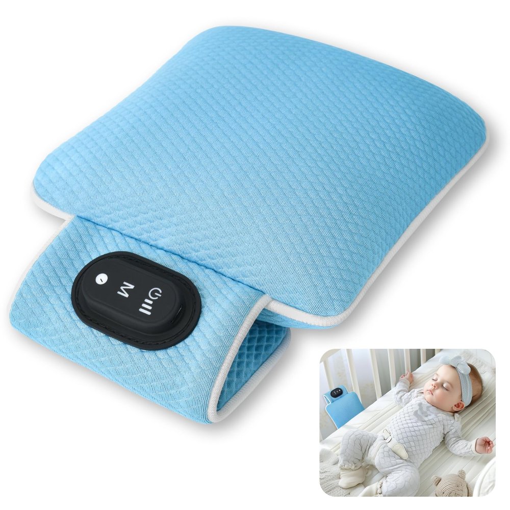2025 Upgraded Baby Sleep Soother with 3 Vibration Modes & Timer  Portable Vibrating Sleep Aid for Cribs, Strollers, Travel | 90-Min Auto-Off, Gentle Calming for Babies