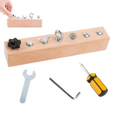 HDBHSBE 1 Set of Tools for Toddlers, Wooden Activity Board with Educational Toys, Activity Board with Screwdrivers, Montessori Tools, Educational Toys