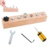 HDBHSBE 1 Set of Tools for Toddlers, Wooden Activity Board with Educational Toys, Activity Board with Screwdrivers, Montessori Tools, Educational Toys view 1