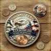 2025 New Final Cent Tribute Coin, Final Cent Memorial Coin 1909-2025 - Nostalgic Commemorative Token, American Eagle Design with Flag, Gift for History & Coins Enthusiasts (5PCS) view 2
