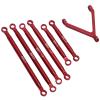 Aluminum Alloy Chassis Link Rod for 1/24 RC Crawler Car, RC Car Chassis Link Rod Upgrade Part, High Strength Linkage System with Brass Ball Heads, Perfect Replacement for Axial SCX (Red) view 2