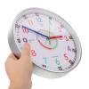 ifundom Kids Learning Wall Clock for Bedrooms - 10" Child Friendly Analog Design - No Ticking Time Teaching Clock for Boys Girls Room Decor Study Areas view 4