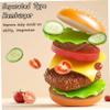 63-Piece Kids Food Play Set, Simulated Fast Food Set with Tray, Hamburger, Hot Dog, French Fries, Kitchen Accessories for Girls and Boys, Birthday view 2